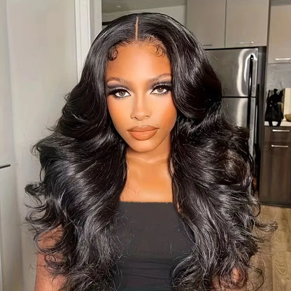36 Inch Body Wave Lace Front Wigs Human Hair 250 Density 13x4 Hd Pre Plucked Natural Hairline Baby