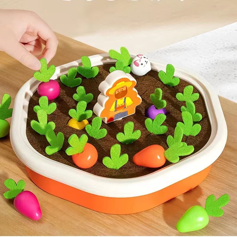 Montessori Pull Carrot Farm Toy for Toddlers