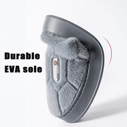 Trend Winter Couple Indoor Non-Slip Men Women Flip Flops Warm Slippers Home Slides Casual Bedroom
