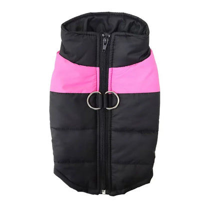 Waterproof Padded Dog Jacket Winter Vest with Zipper