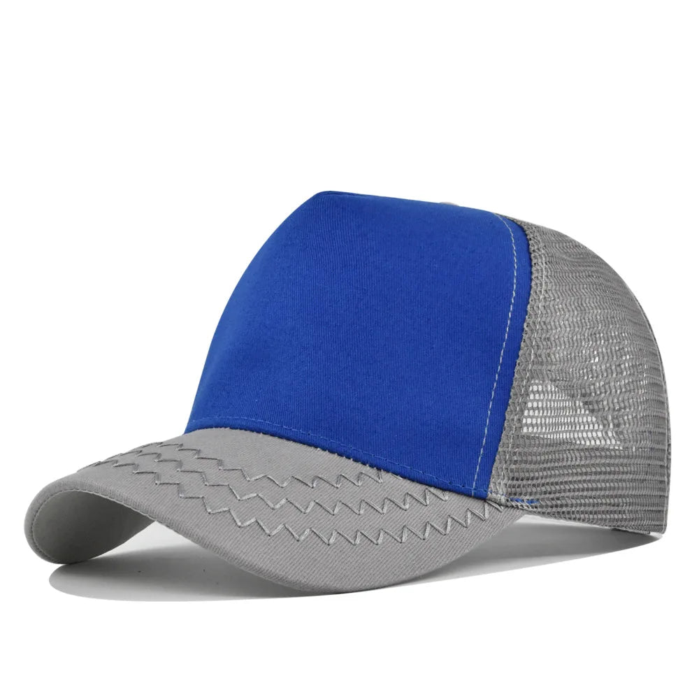 Custom Logo 5-Panel Mesh Trucker Baseball Cap – Men & Women