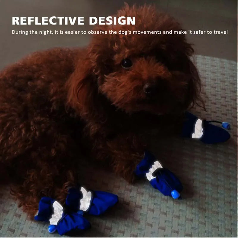 Puppy Shoes – Antiskid Waterproof Soft-Sole Dog Boots (4pcs)