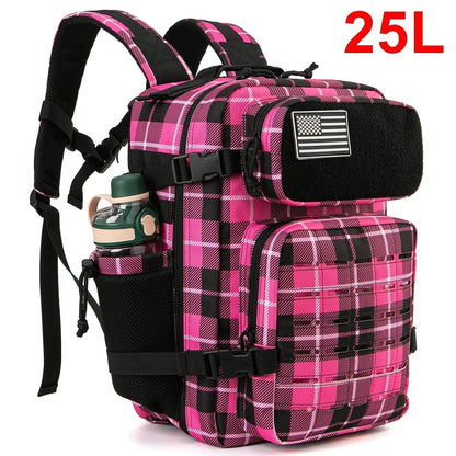 Tactical MOLLE Hiking Backpack – 25L/45L Laser Cut Rucksack with Dual Cup Holders
