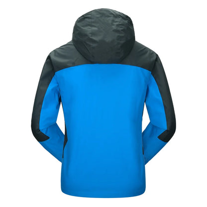 Men's Outdoor Hiking Windbreaker Jacket – Waterproof Hooded Coat