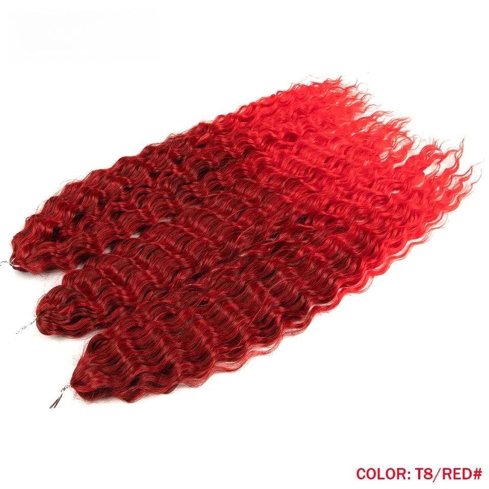 Idol 300g 22 Inch Ariel Curl Hair Water Wave Twist Crochet Synthetic Ombre Rainbow Color Braiding
