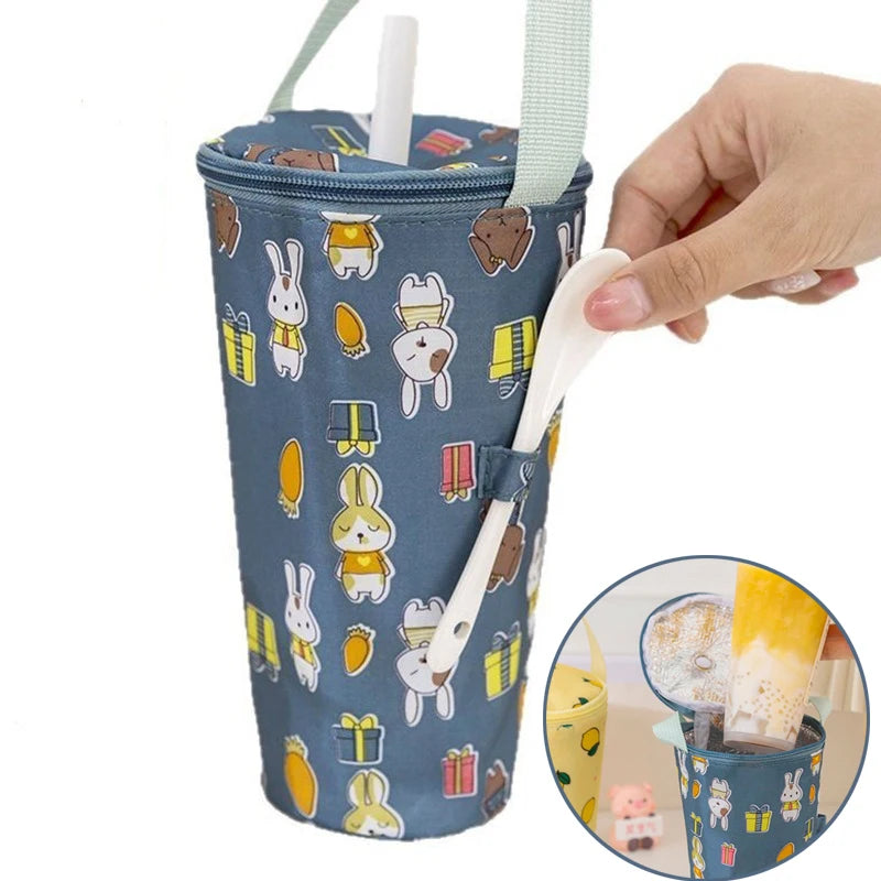 Insulated Cup Carrier Tote Bag – Portable Drink Holder with Handle