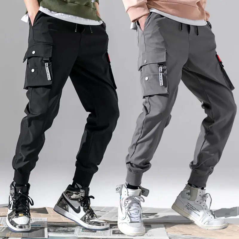 Men's Multi-Pocket Cargo Jogger Pants – Loose Casual Outdoor