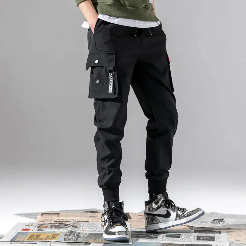 Men's Multi-Pocket Cargo Jogger Pants – Loose Casual Outdoor