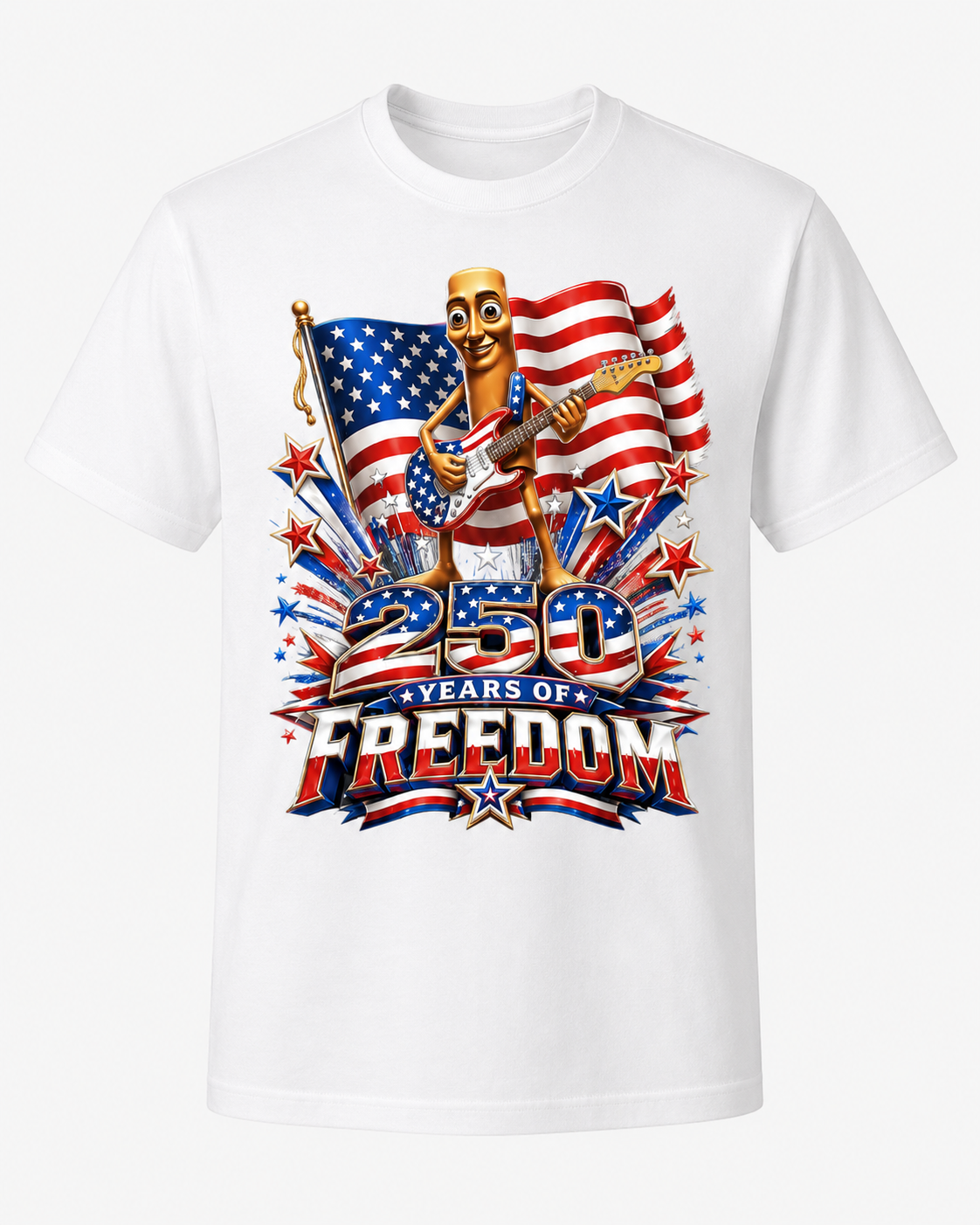 USA 250 Years of Freedom 4th of July Brainrot Meme T-Shirt