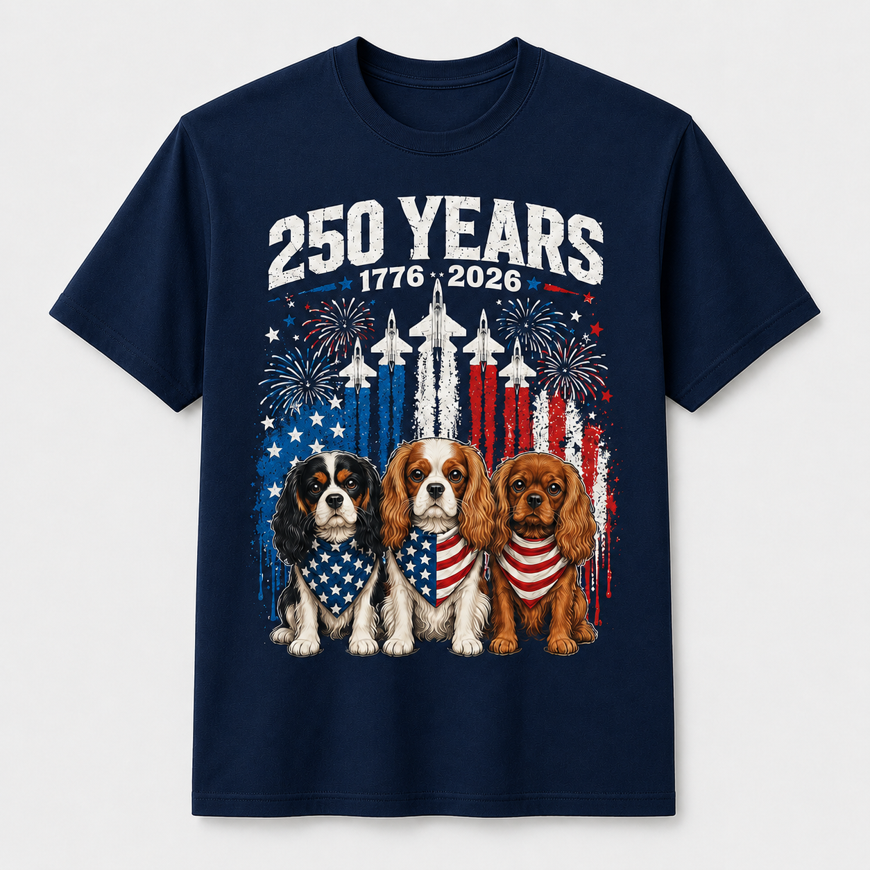 250 Years America Cavalier King Charles Spaniel 4th of July Shirt