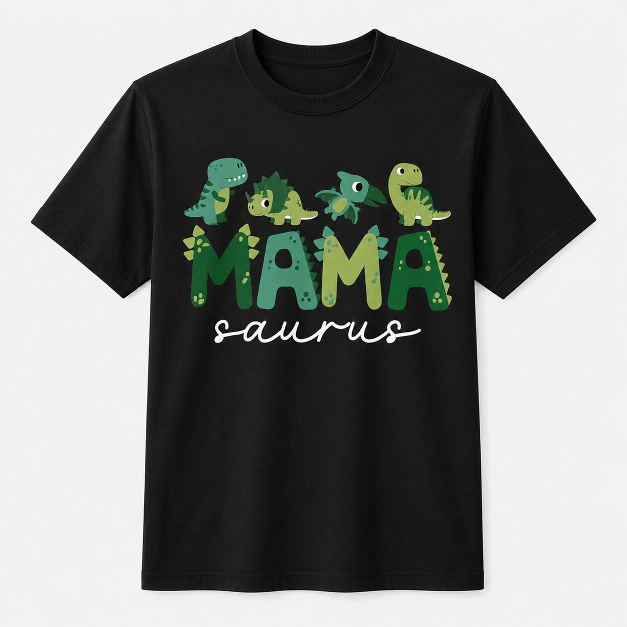 Mama Saurus Mom Dinosaur Three Rex Birthday Boy Girl Family Shirt