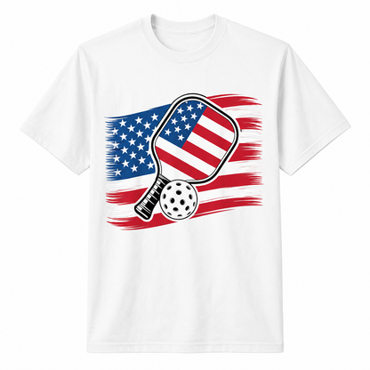 Pickleball Lovers 4th of July American Flag Pickle Ball USA Shirt
