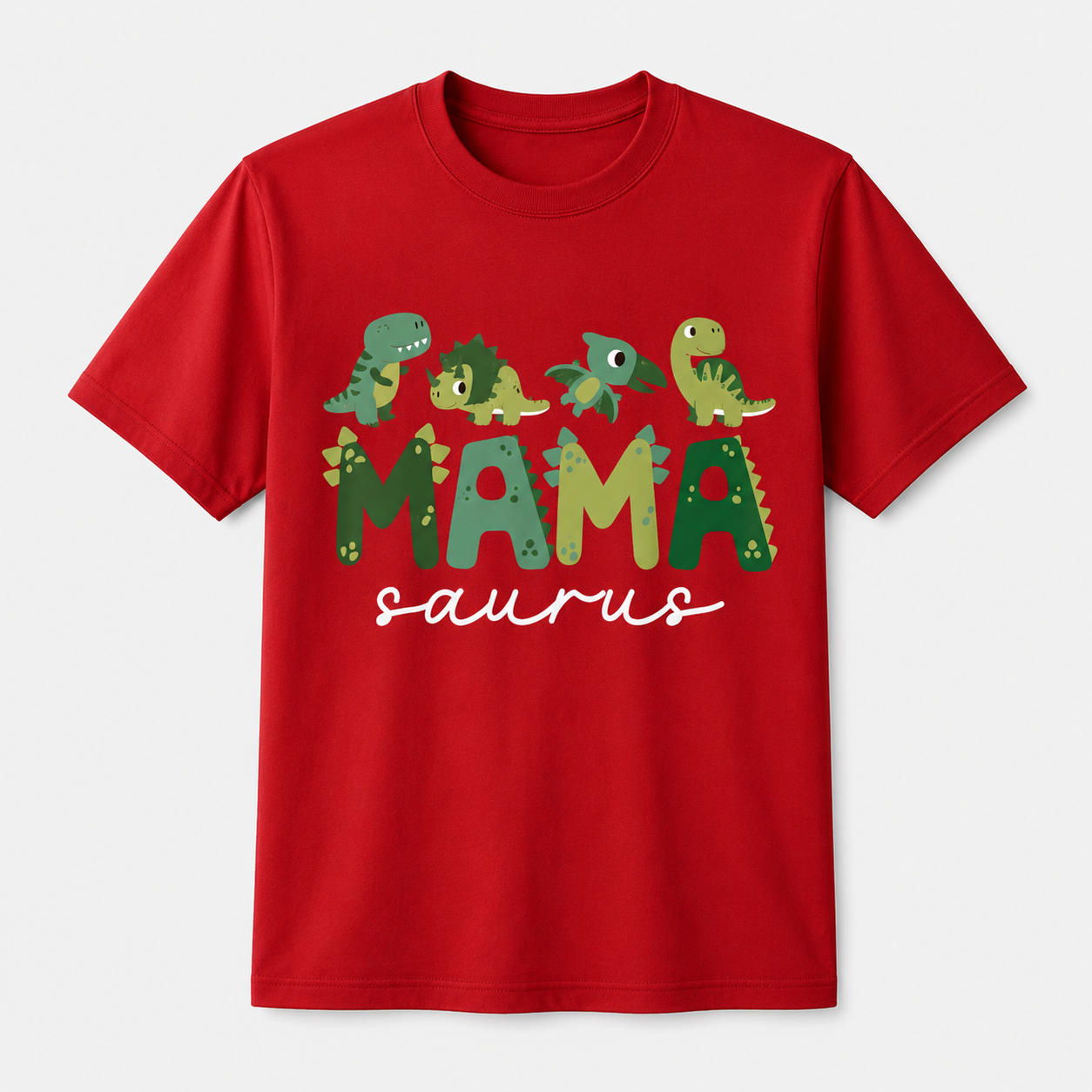 Mama Saurus Mom Dinosaur Three Rex Birthday Boy Girl Family Shirt