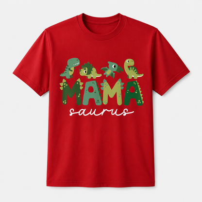 Mama Saurus Mom Dinosaur Three Rex Birthday Boy Girl Family Shirt
