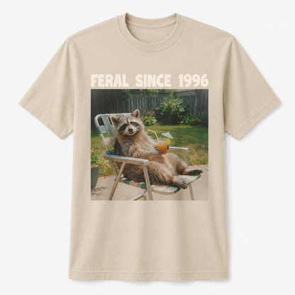 30Th Birthday 30 Years Old Funny Raccoon Feral Since 1996 Shirt