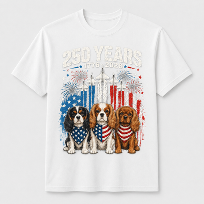 250 Years America Cavalier King Charles Spaniel 4th of July Shirt