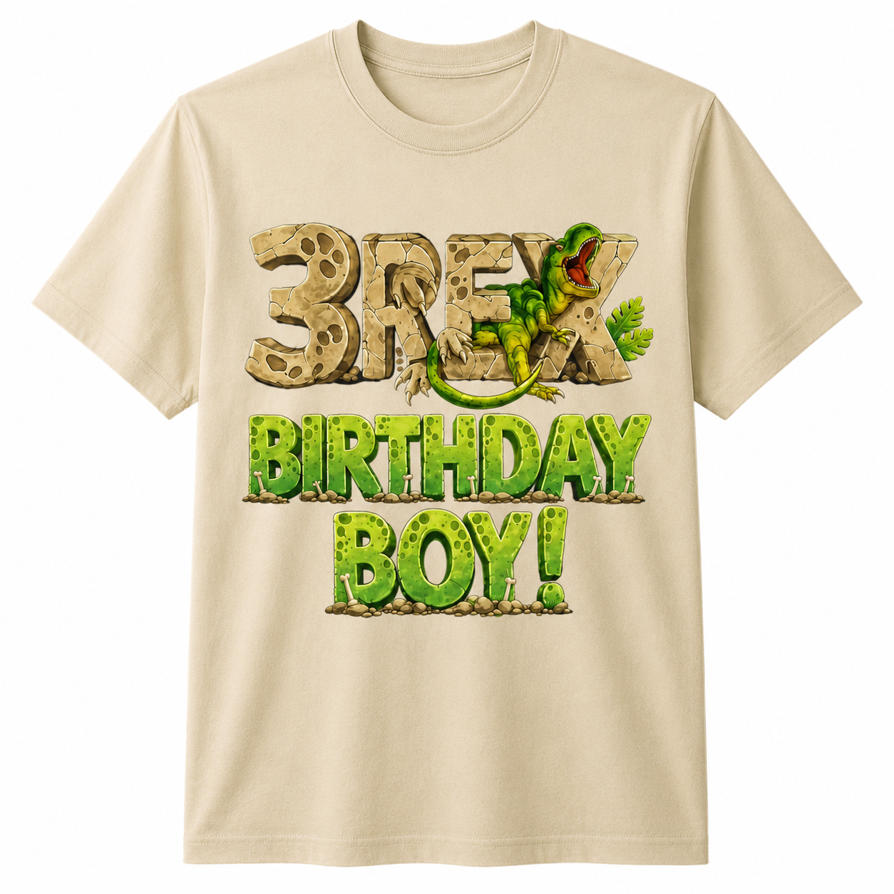Three Rex 3rd Birthday Third Dinosaur 3 Year Old Birday Boy Shirt