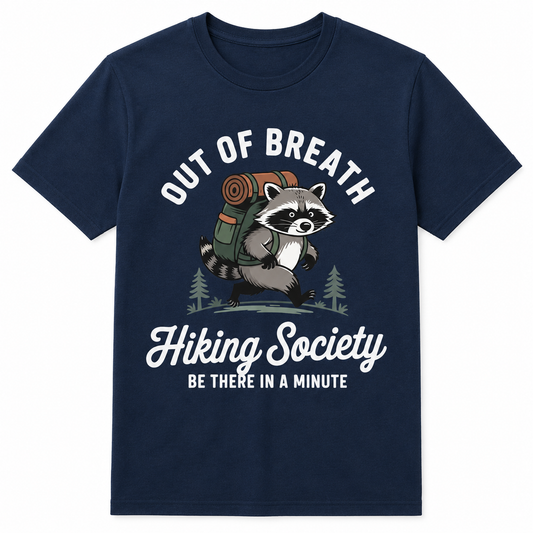 Funny Retro Raccoon Hiking Shirt