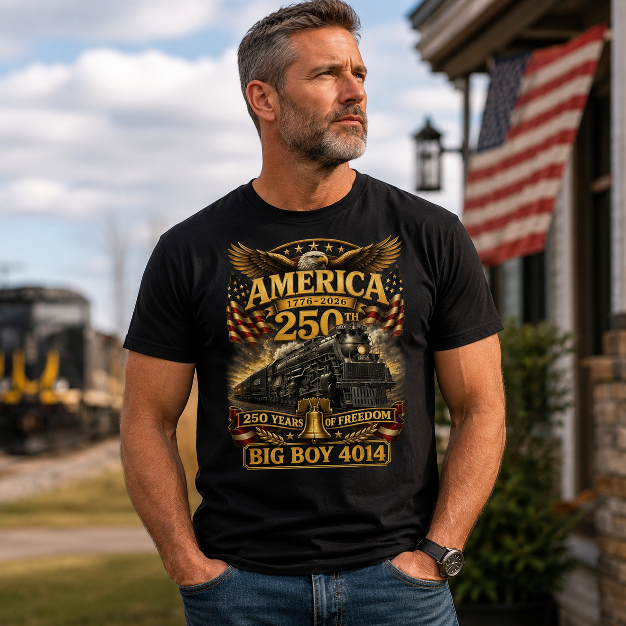 Big Boy 4014 Train USA 250th Anniversary Shirt