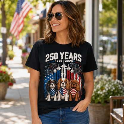 250 Years America Cavalier King Charles Spaniel 4th of July Shirt