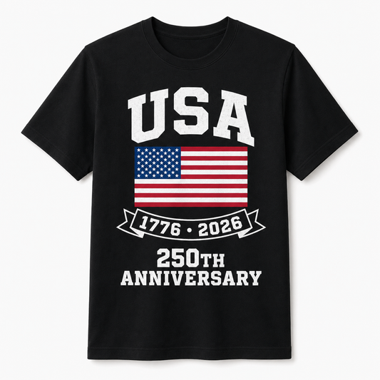 USA 250th Anniversary American Flag Patriotic 4th of July Shirt