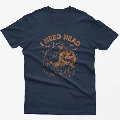 Funny Halloween T-Shirt: Headless Horseman Retro Pumpkin Graphic