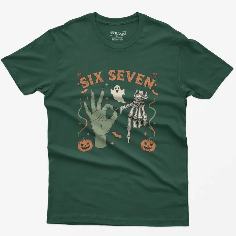 Six Seven Meme Shirt: Retro Halloween Graphic Tee