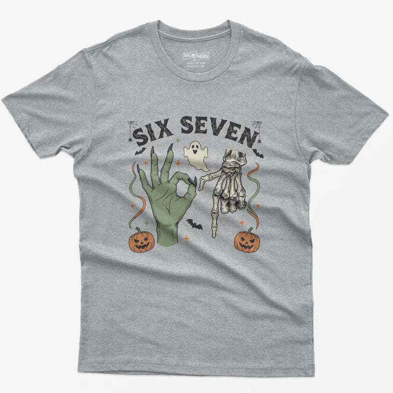 Six Seven Meme Shirt: Retro Halloween Graphic Tee