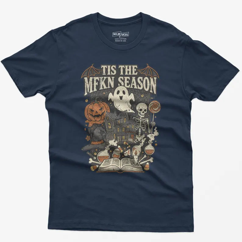 Tis The Season Halloween Shirt: Vintage Spooky Graphic Tee