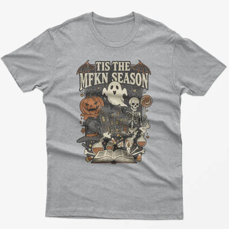Tis The Season Halloween Shirt: Vintage Spooky Graphic Tee