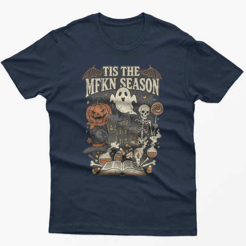 Tis The Season Halloween Shirt: Vintage Spooky Graphic Tee