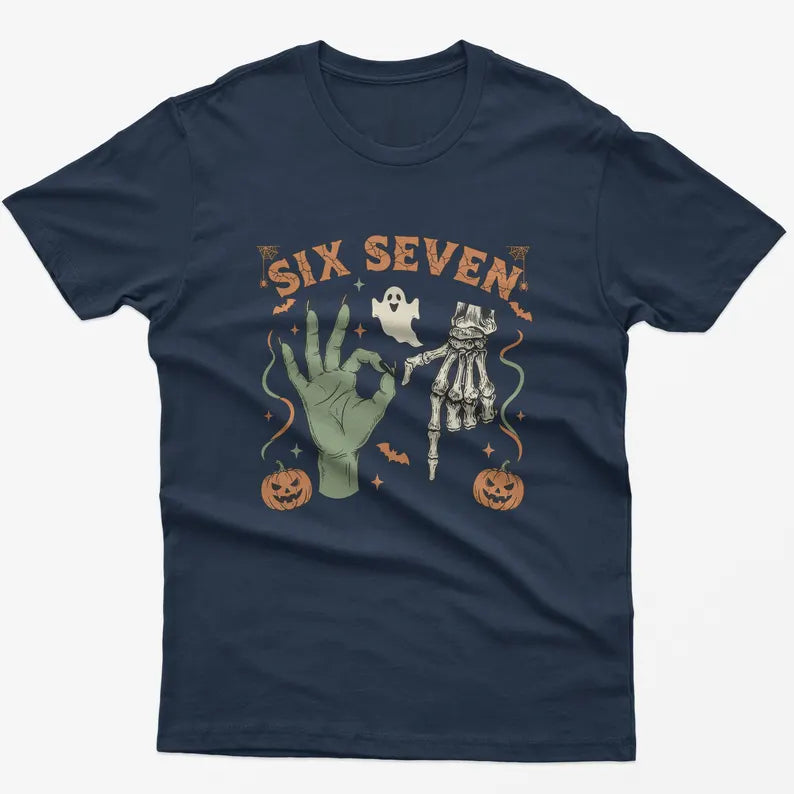 Six Seven Meme Shirt: Retro Halloween Graphic Tee